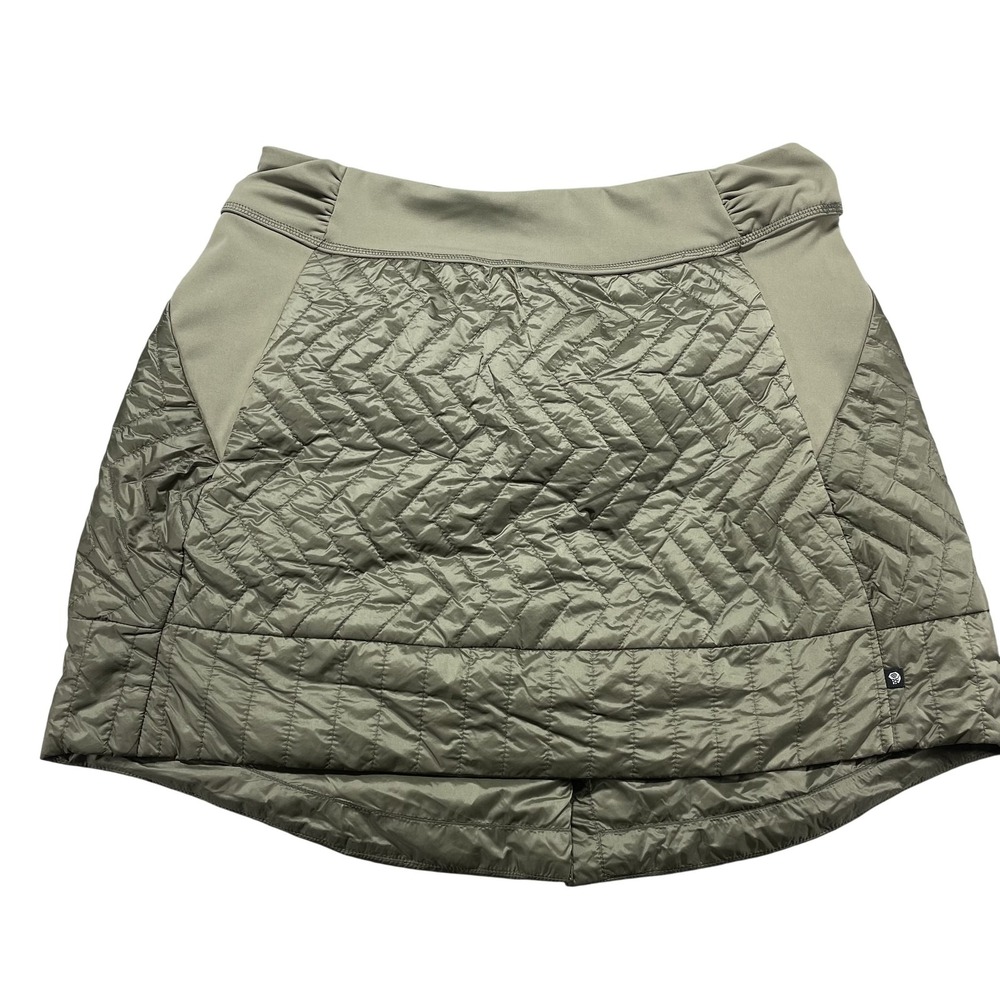 Mountain Hardwear Skirt Womens M Green Quilted Insulated Zip Pocket Ski Winter